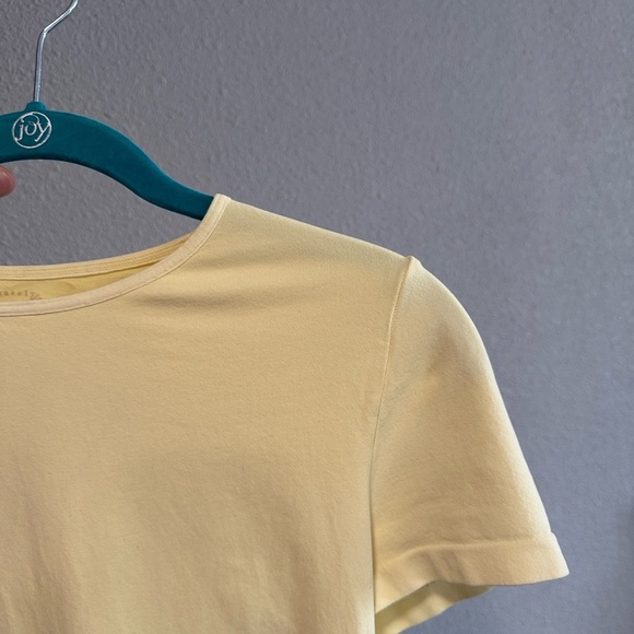 Free People “Intimately” Clean Lines Tee Bodysuit — Butter - Picture 7 of 8